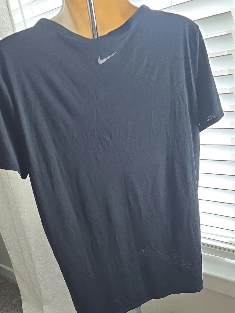 Nike Black Tee with White Swoosh and 'Just Do It' Text - Picture 2 of 3